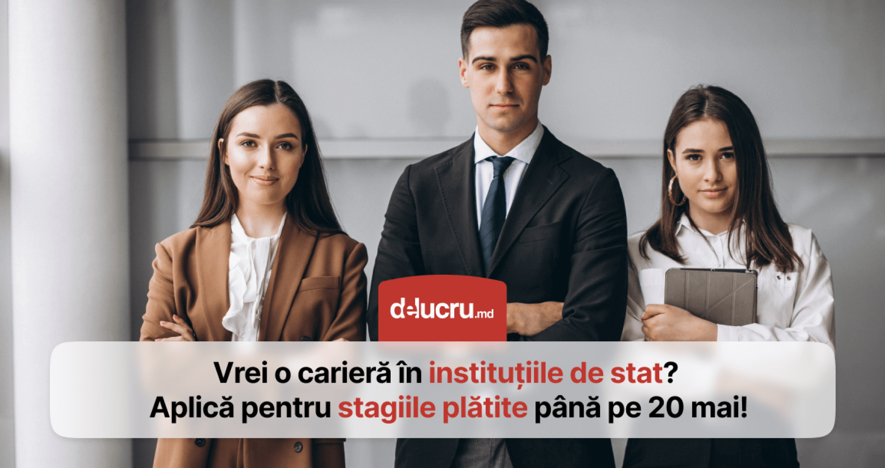 Stagii plătite pentru tineri în instituțiile de stat