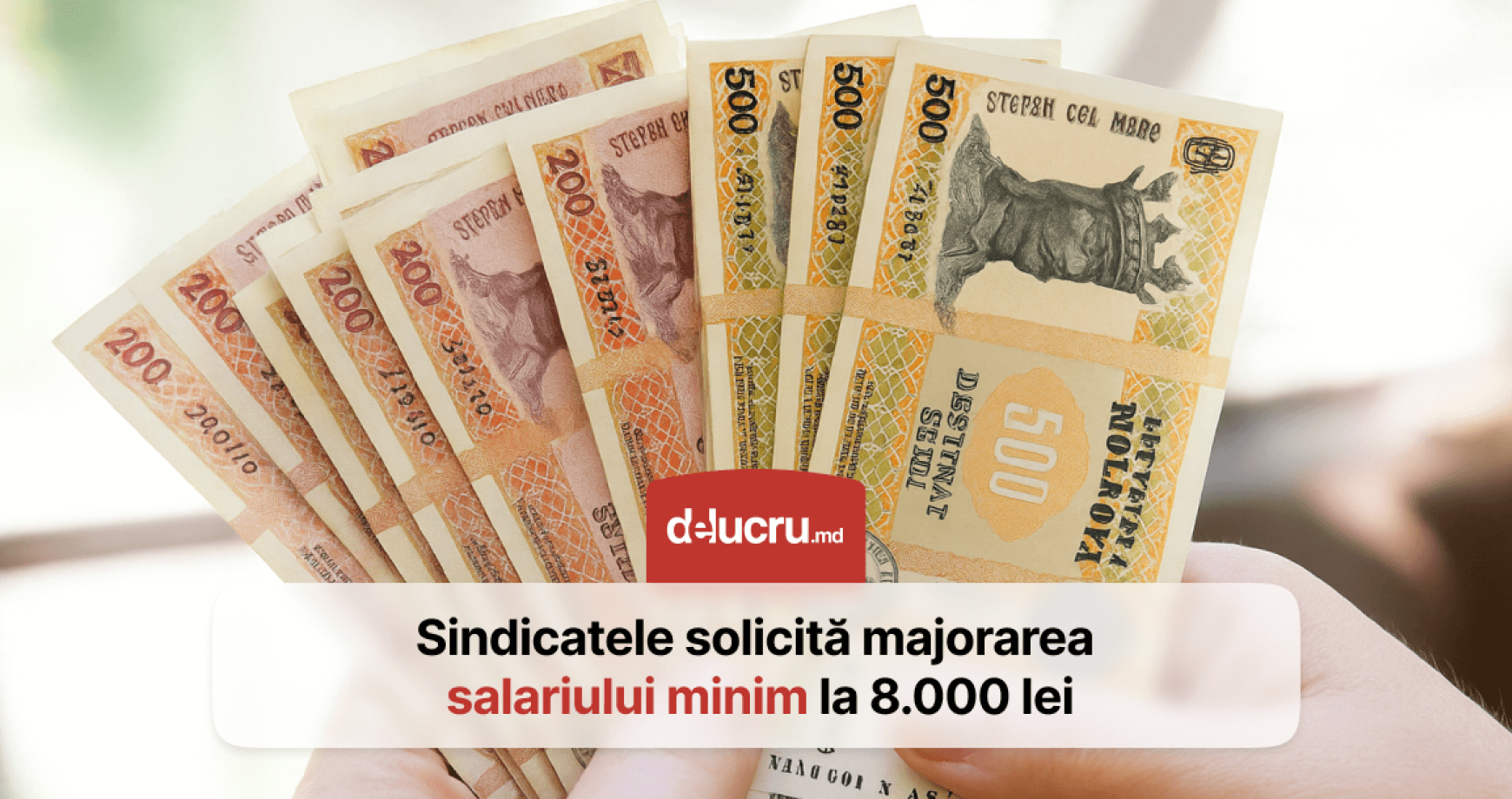 Propunerea sindicatelor: salariul minim de peste 8 mii de lei lunar