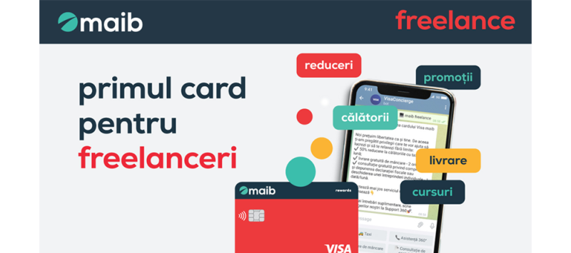 Maib freelance – primul card din Moldova dedicat freelancerilor și liber-profesioniștilor cu beneficii unice