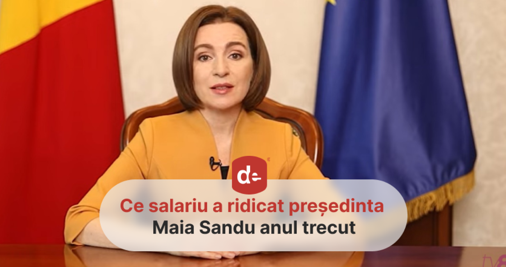 Ce salariu a ridicat președinta Maia Sandu anul trecut