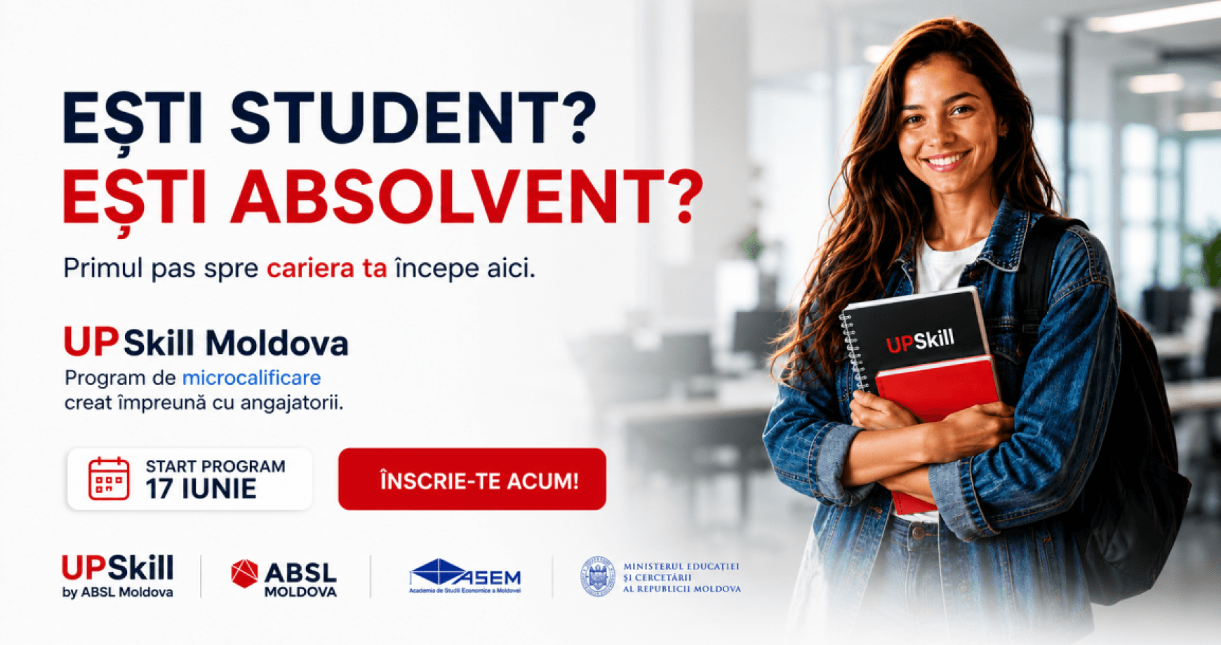 Cauți primul loc de muncă? UPSkill Moldova oferă tinerilor acces direct la oportunități de carieră în companii internaționale