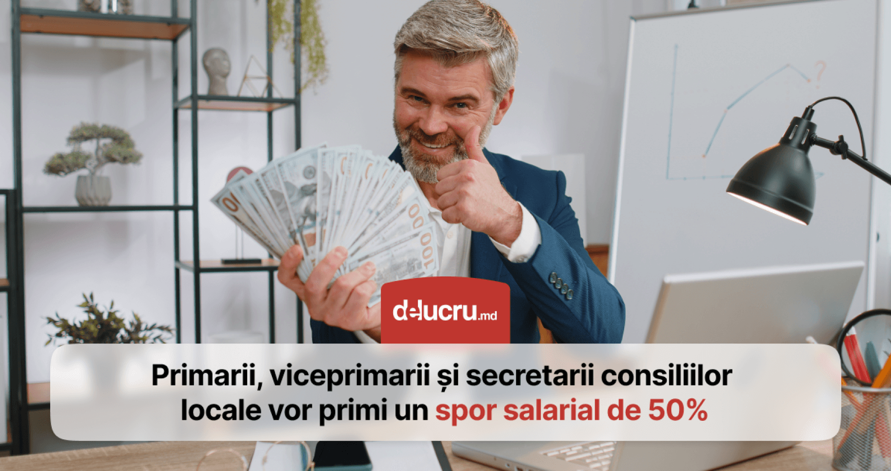 Spor de 50% pentru salariile primarilor și viceprimarilor