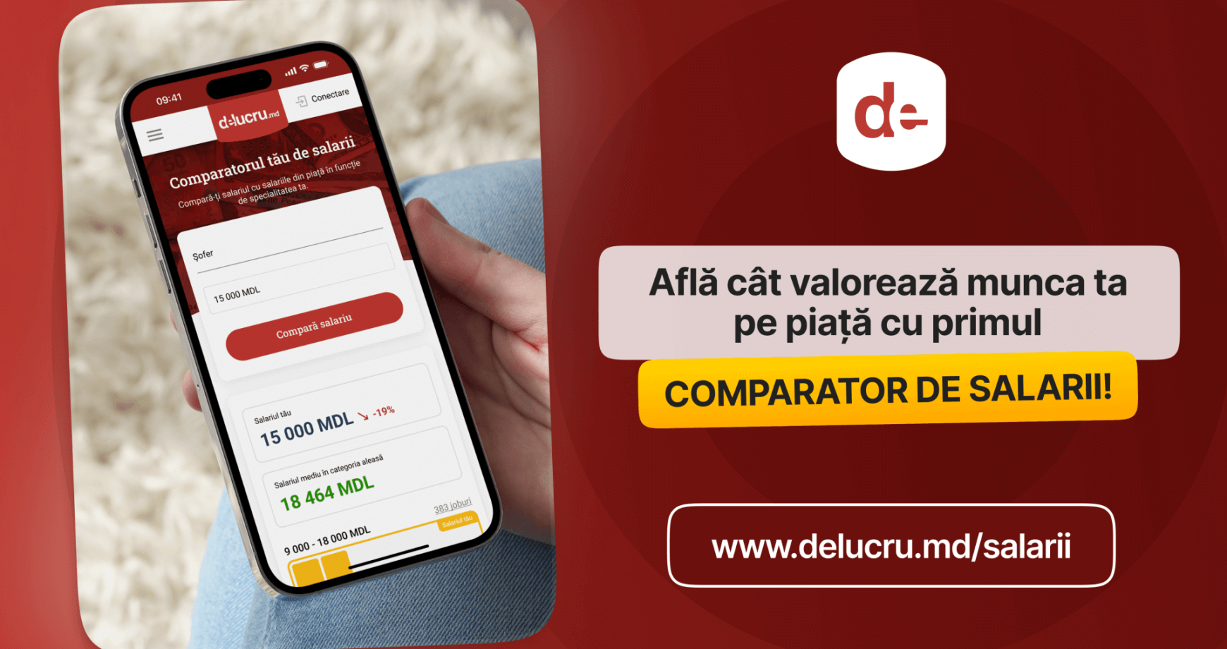 Cum să te evaluezi corect salarial? Delucru.md lansează primul instrument online pentru căutarea și compararea salariilor din Moldova 