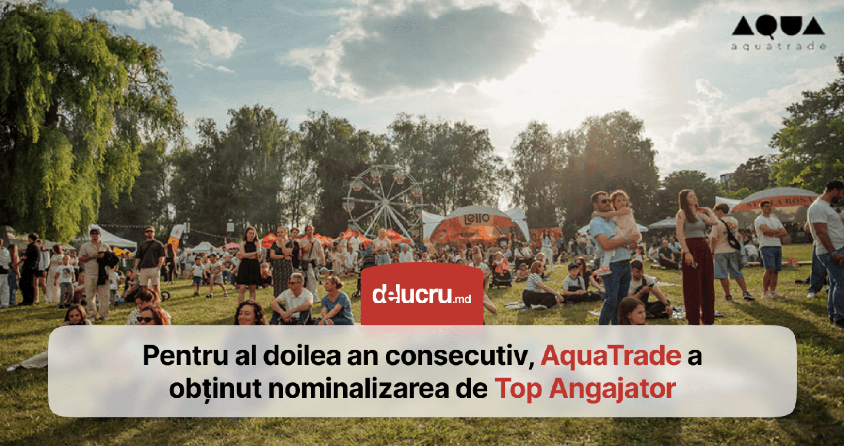 AquaTrade – Top Angajator pentru al doilea an consecutiv. O recunoaștere a echipei, valorilor și grijii față de oameni
