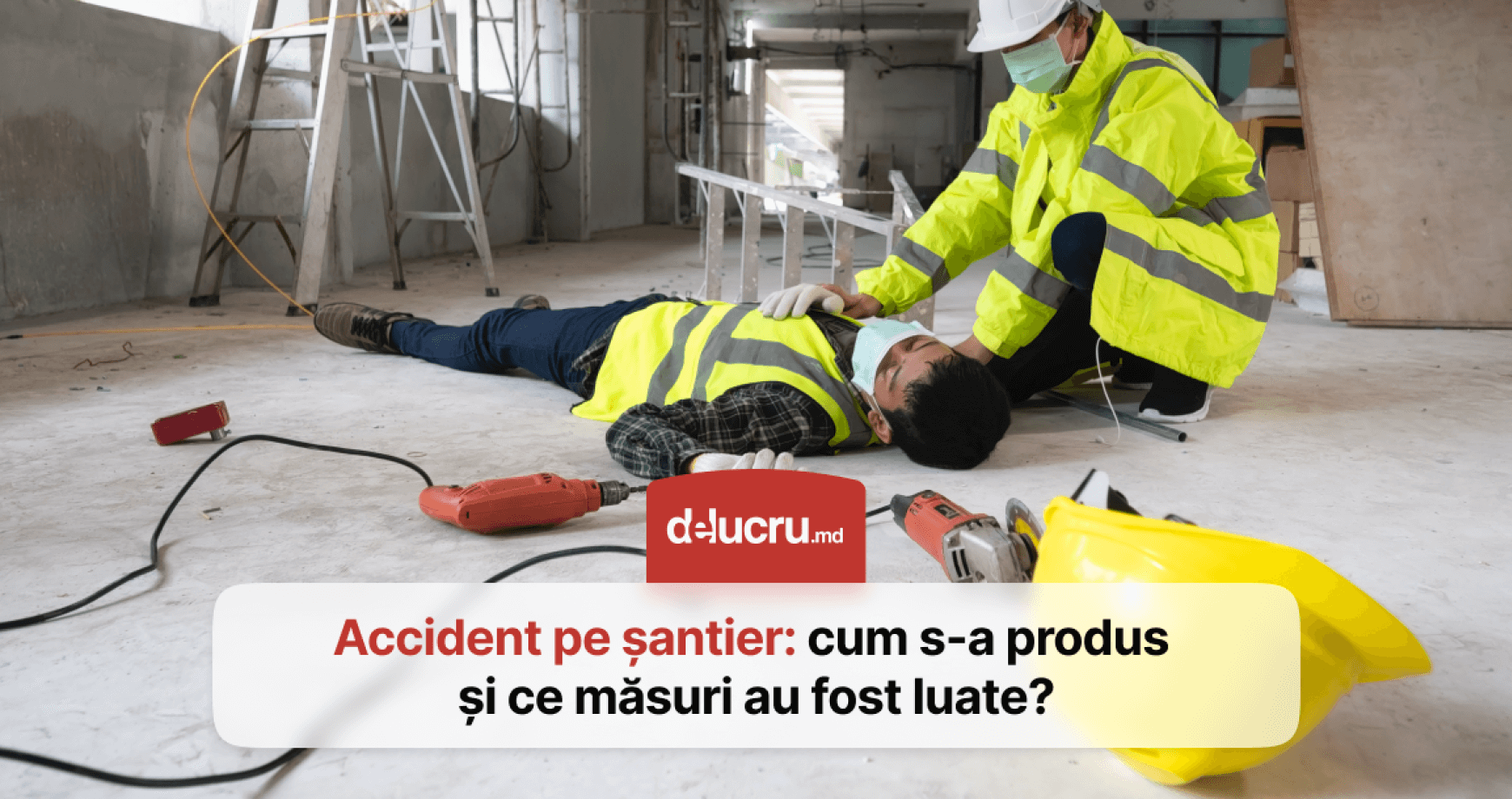 Accident de muncă, pe un șantier din capitală