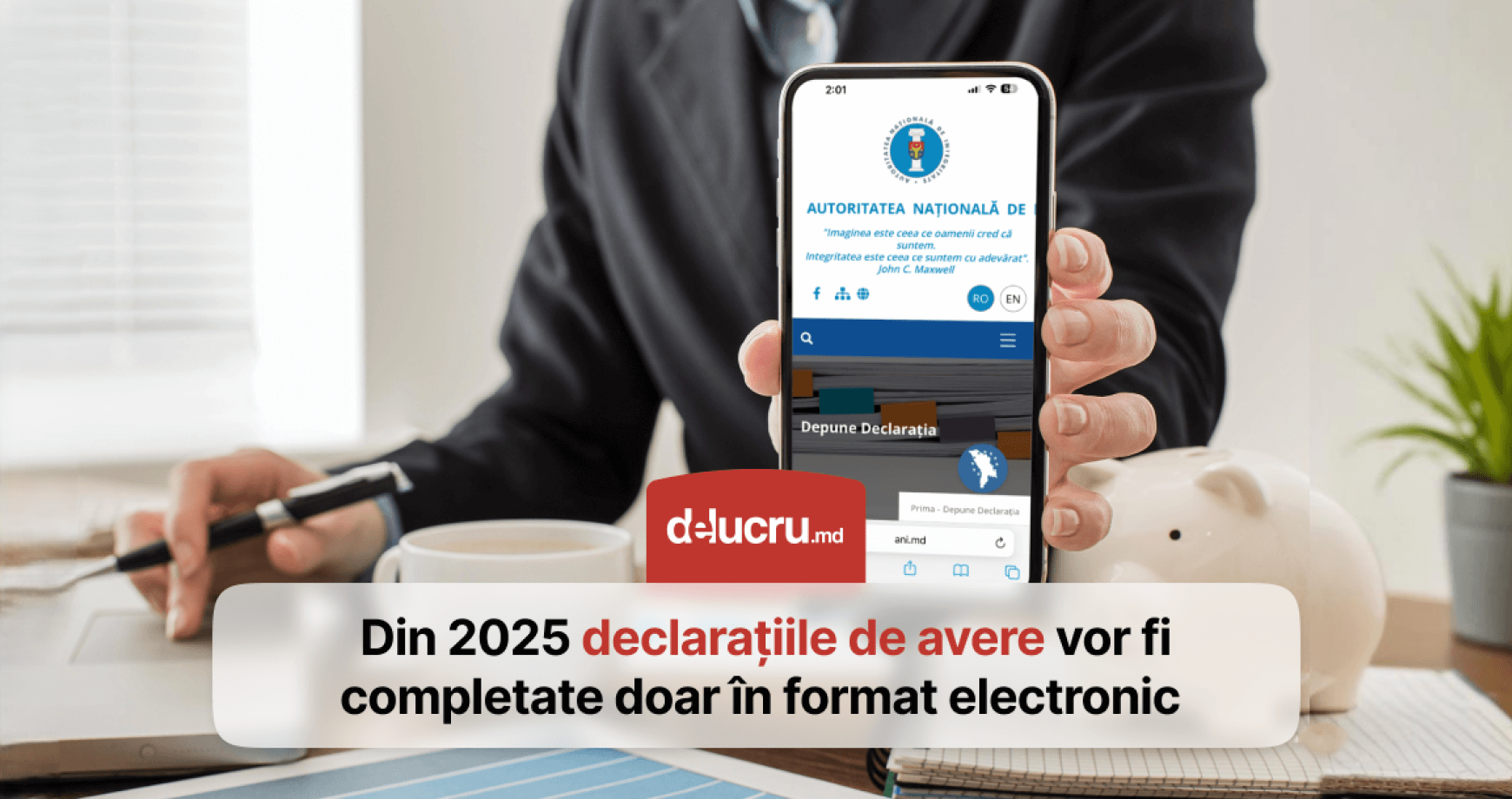 Formular electronic nou pentru declarația de avere