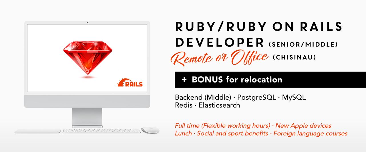 Ruby /Ruby on Rails Developer (remote or office)