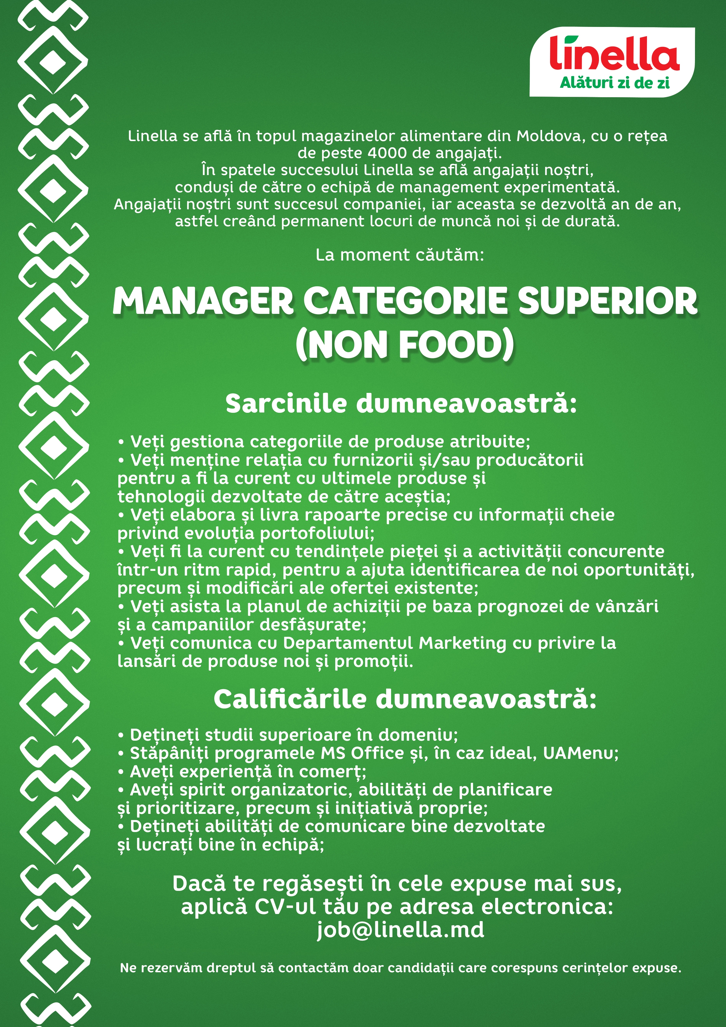 Manager Categorie Superior (Non Food)